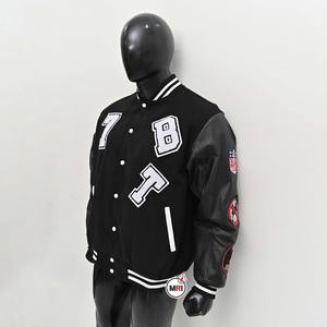 Wholesale 100% Wool Varsity Letterman <b>Jacket</b> for Men High Demand Custom Design Leather Sleeves Chenille Embroidery <b>Patchwork</b> - Product Image 6