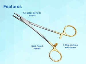 Premium German Mayo Hegar Needle Driver Ortho Dental Needle Holder Insertos de carburo de tungsteno Base de bloqueo Instrumentos quirúrgicos - Product Image 5