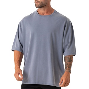 Camiseta Casual de Algodón 100% para Hombre, de Alta Calidad, con Bordado Desgastado, Lavado Ácido, Personalización de Logotipo, Corte Holgado, Venta al Por Mayor - Product Image 1