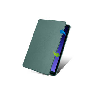 Étui de luxe rotatif Netzy pour tablette Samsung Galaxy Tab S9 vert foncé avec fonction veille/réveil automatique, en cuir PU et emplacement pour stylet - Product Image 3