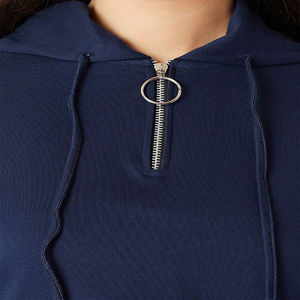 เสื้อครอปแบบมีฮู้ดของผู้หญิงเสื้อครอปแขนยาวสีทึบ2026บริการ - Product Image 2