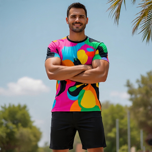 Camisetas deportivas de verano, conjuntos de pantalones cortos, pantalones cortos para correr para hombre, traje transpirable Sun Fad, conjunto de pantalones cortos ajustados para hombre - Product Image 6