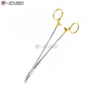 Soporte de aguja JULIAN curvado 20 cm quirúrgico de alta calidad de acero inoxidable sutura costura instrumentos médicos - Product Image 5