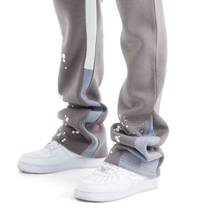 Pantalon de survêtement évasé Pantalon de survêtement blanc à taille élastique de haute qualité avec cordon de serrage Pantalon de survêtement évasé à LED large personnalisé - Product Image 6