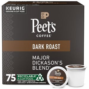 Peet's Coffee, Dark Roast Keurig K-Cup Pods, 100% Arabica Coffee - Major Dickason's Blend 75 Count - Product Image 1