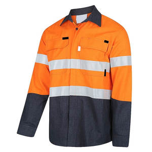 Chemise de travail respirante et ignifuge avec bande réfléchissante fr, taux de vente entier, chemise ignifuge - Product Image 1