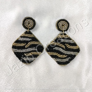 Cuentas de cristal bohemias flor flamencos Cactus Stud pendiente joyería moda semilla con cuentas mujeres pendiente - Product Image 5