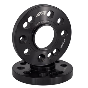 2 espaciadores de aluminio negros de 16 mm 4/5x98 con eje de 58.1 - Product Image 1