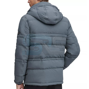 Manteau à bulles en coton matelassé pour hommes veste d'hiver épaisse et chaude à capuche avec logo personnalisé pour l'extérieur vente en gros - Product Image 2
