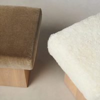 Chaises de salon nordiques modernes en velours de frêne de haute qualité pouf d'accent tabouret de luxe pour le salon