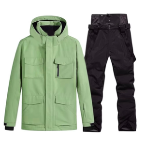 Combinaison de ski unisexe grande taille en polaire chauffante - Imperméable, coupe-vent, respirante et anti-transpiration pour le snowboard - Product Image 1