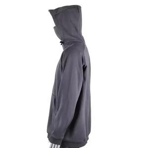 OEM Manufacturer Custom Logo 100% Cotton Bonded Woven Solid Hooded Breathable Face Cover <b>Masked</b> Men <b>Fishing</b> Pullover Hoodie - Product Image 4
