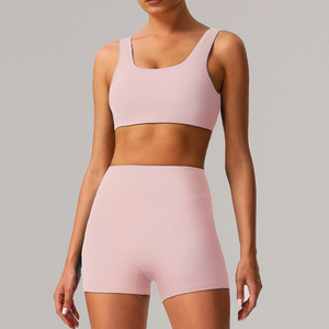 Soutien-gorge et pantalon de yoga sexy à compression pour l'été Vêtements de gym pour femmes Gym Fitness Wear Seamless Yoga Set - Product Image 5