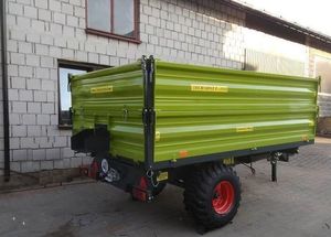 Remolque Agrícola Hidráulico de Volteo con Estructura Roja para Tractor, Ecológico y Limpio - Product Image 4