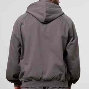 Conjunto de Sudadera con Capucha y Pantalones Deportivos de 2 Piezas Unisex con Logotipo Personalizado, Sudadera con Capucha Extra Grande con Cierre, Felpa de Poliéster Ecológica, Informal, Pesada y Cómoda - Product Image 3