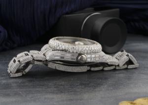 Montre de luxe sertie de moissanite, entièrement sertie de diamants, bijoux hip-hop, montre - Product Image 5