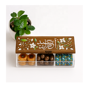 Porta pañuelos de lujo de madera de acacia Arabix, hecho a mano, con diseño islámico arabesco, cubierta de madera para pañuelos, para decoración del hogar en Ramadán. - Product Image 4