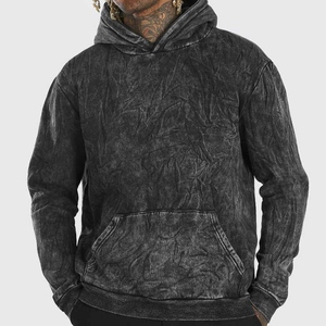 Épais lourd blanc à capuche goutte épaule hommes sweat 500 460 400 Gsm Logo personnalisé français éponge lourd surdimensionné à capuche - Product Image 1