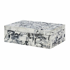 Tradebyd boîtes à bijoux incrustées de résine artisanales emballage cadeau élégant pour les femmes organisateur décoratif - Product Image 2