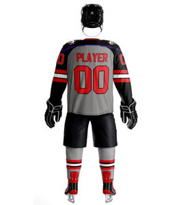 Ropa de hockey sobre hielo de poliéster de diseño personalizado de alta calidad Conjuntos de uniformes y camisetas sublimadas con estilo - Product Image 4