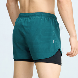 Wholesale Men's Solid <b>Mid</b> Waist Canvas Performance Training Shorts Quick Dry Breathable Gym Workout OEM ODM Factory Supplier - Product Image 4