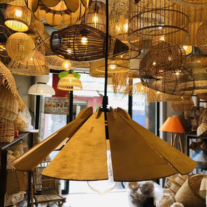 โคมไฟไม้ที่เป็นมิตรกับสิ่งแวดล้อมทำด้วยมือพร้อมข้อมูลทองคำ99ดวงโคมไฟตกแต่งบ้านอย่างยั่งยืน - Product Image 1