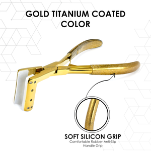 อุปกรณ์ต่อผมทำจากสเตนเลสสตีลคุณภาพสูงอุปกรณ์สำหรับต่อผมเทปสีทองอุปกรณ์ถอดลูกปัดพร้อมด้ามจับซิลิโคนนุ่ม - Product Image 5