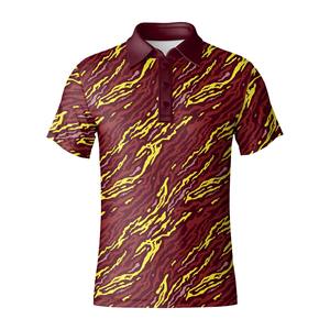 Polo de golf respirant à séchage rapide pour hommes coupe athlétique tissu de maillot solide impression par sublimation personnalisée pour tenue de tournoi - Product Image 2