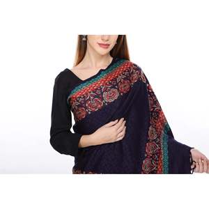 Étole en laine noire à motif Paisley pour filles - Product Image 3