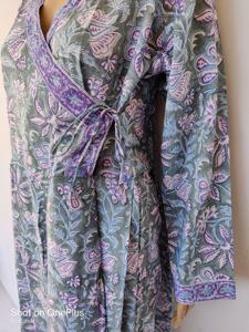 Elegante ropa de playa de verano para mujer, vestido Maxi suelto ajustado con botones delanteros, mangas completas, estilo occidental, ropa de calidad, lavable caliente - Product Image 6