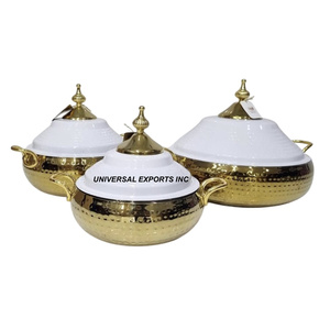 หม้อไฟโลหะขัดเงาแบบแฮนด์เมด ดีไซน์หรูหรา ทันสมัย สำหรับอุ่นอาหาร - Product Image 6