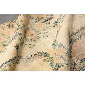 3.2x5.2 ft Turkish Rug, Vintage Rug, <b>Yellow</b> Floral <b>Wool</b> Rug - Product Image 5