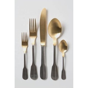 Gran oferta, cubiertos de acero inoxidable de calidad Premium, elegante boda, ecológico, mango de resina negra, juego de cubiertos de plata pulida - Product Image 5