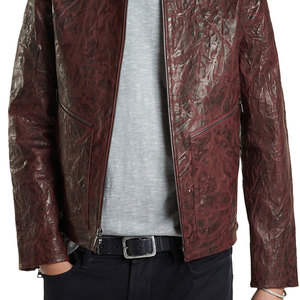 Nuevo diseño de chaqueta de cuero de motorista para hombre a prueba de viento bordado personalizado cuero de vaca Original y chaqueta de moto transpirable para hombres - Product Image 3