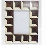 Marco de Fotos de Resina Resistente y de Venta Caliente, Marco de MDF con Diseño de Incrustaciones Blancas y Color Hueso para Pared o Mesa - Product Image 3