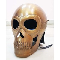 Casco Barbuta de Hierro de Imitación Antiguo Coleccionable, Armadura Hecha a Mano con Diseño Medieval para Halloween
