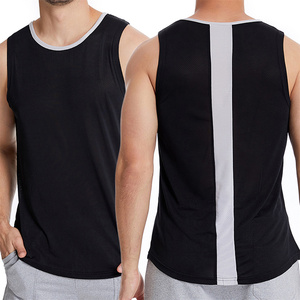 Black Plain Custom <b>Mens</b> Gym <b>Singlet</b> - Product Image 6