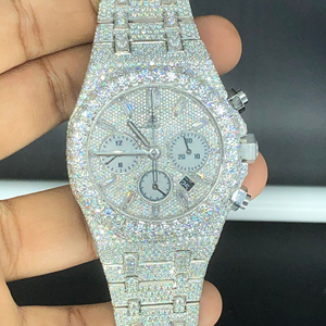 Nuevo reloj de moissanita helado de alta calidad, reloj de diamante incoloro para hombre, la mejor calidad, precio al por mayor - Product Image 1