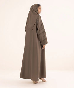 Women's Modest <b>Chiffon</b> Abaya <b>Dress</b> 100% Silk Long <b>Sleeve</b> <b>Maxi</b> OEM Service Customized Color Dubai Design Adults Islamic Wear - Product Image 5