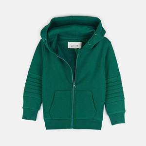 Alta calidad sólido Casual transpirable con capucha Zip-Up niños chándales invierno Jogger chándal poliéster algodón cintura elástica - Product Image 6