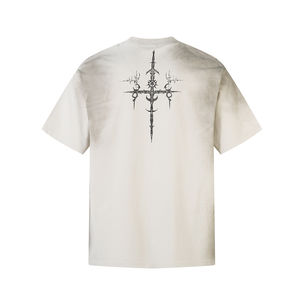 Camiseta de Verano para Hombre, Estilo Hip-Hop Americano, Talla Grande, 100% Algodón, Prelavada, Secado Rápido, Transpirable - Product Image 3