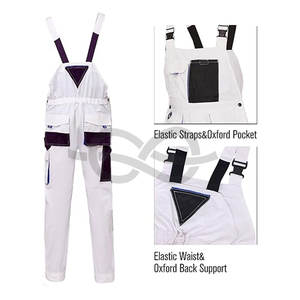 Salopette à bretelles pour hommes Salopette de travail avec poches pour genouillères Construction durable et confortable Agriculture Travail en plein air Heavy Duty - Product Image 4