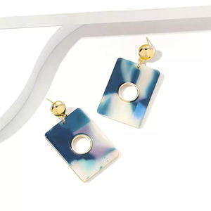 Conjunto de pendientes hechos a mano para hombre, diseño de resina brillante, moda al por mayor, ropa de fiesta, compatible con todas las estaciones - Product Image 3