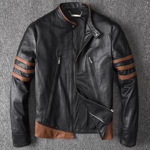 Mens Leather <b>Jacket</b> Genuine Leather Clothing Zipper Fashion Stylish Winter Waterproof Outdoor <b>Biker</b> Leather <b>Jacket</b> Breathable - Product Image 5