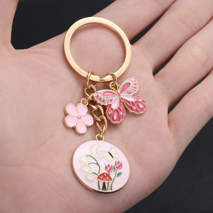 Llavero de aleación esmaltado personalizado y bonito para llaves de coche, mochilas y carteras, ideal para parejas, familiares y sorpresas de cumpleaños - Product Image 2