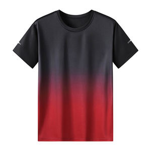 T-shirt en polyester à col rond anti-boulochage pour hommes, imprimé personnalisé, durable et élégant. - Product Image 4