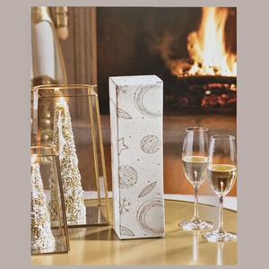 5pcs Graphic Paper <b>White</b> 330x250H390mm Gift <b>Box</b> for Panettone Holder Bottle Briefcase Christmas Holiday Supplies - Product Image 1