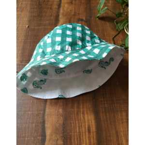 Sombrero de Pescador de Popelina 100% Algodón con Bordado 3D de Tesoros Marinos, Lazos y Rayas Impresos Personalizados, Doble Cara, Unisex, para Pesca - Product Image 3