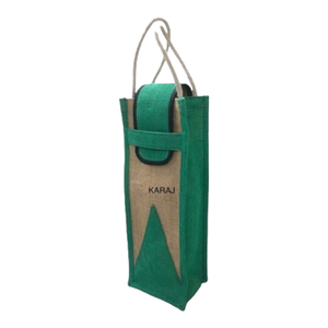 Pochette en jute 1 sac de bouteille - Product Image 4