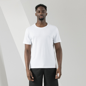 Custom Print logo Outdoor Running T-shirt Manufacturer <b>Fabric</b> 95% <b>Nylon</b> 5% Spandex Gym Quick Dry Slim T-shirt for men - Product Image 3